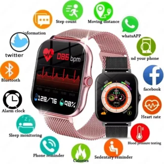Nuevo reloj inteligente para hombres y mujeres, regalo, pantalla completamente táctil, reloj deportivo para Fitness, reloj inteligente con llamadas Bluetooth, nueva actualización 2025