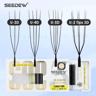 SEEDEW 3D/4D/5D extensión de pestañas en forma de U pestañas postizas Premium maquillaje de grupos de pestañas suaves