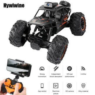 Coche teledirigido con cámara HD FPV WIFI máquina en Control remoto acrobacias 1:18 2,4G SUV radiocontrol juguetes de escalada para niños en un cartel