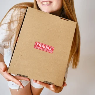 1 rollo de pegatinas de mango frágil con cuidado, etiquetas adhesivas de advertencia para protección de cerámica de vidrio, rollo de diseño llamativo