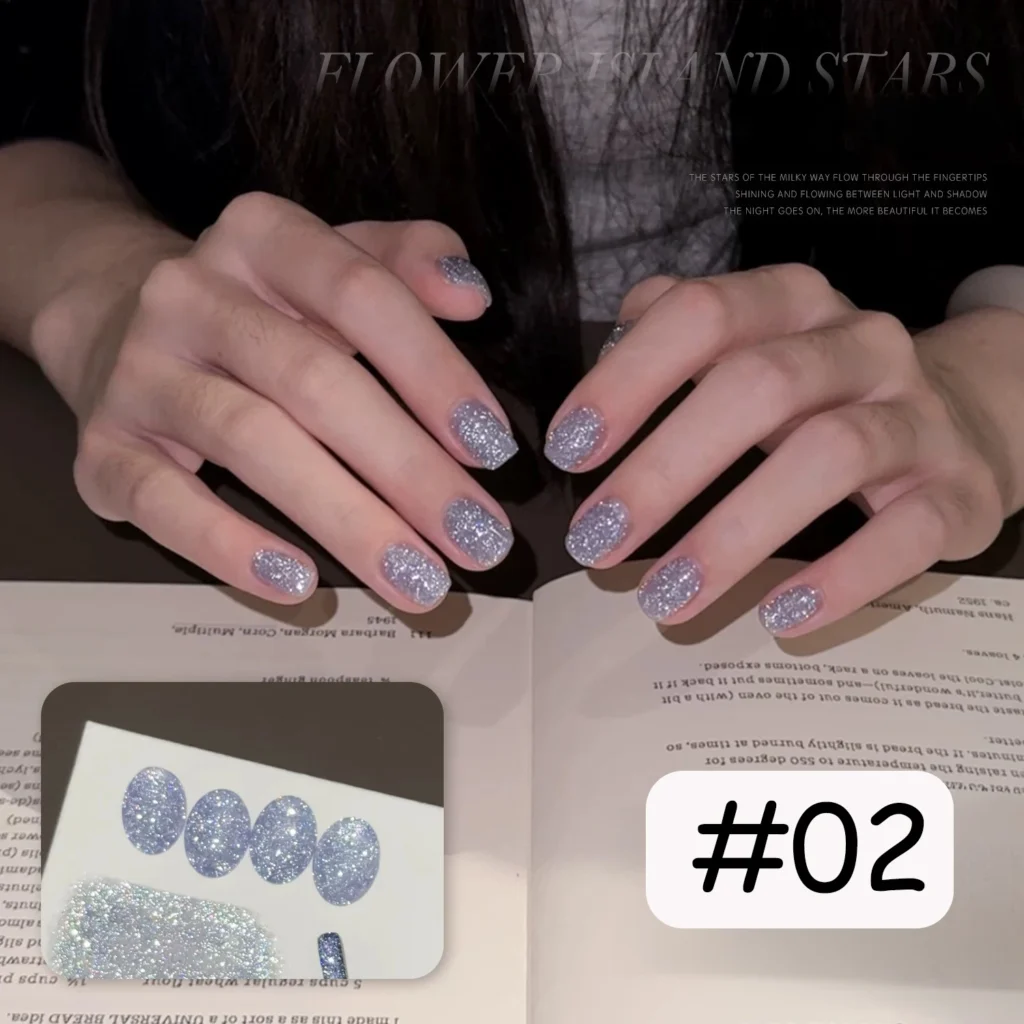 1 Uds WS verano otoño uñas Super Flash reflectante Disco azul blanco marrón roto diamante Gel esmalte de uñas suministros de uñas