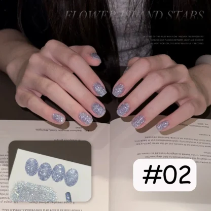 1 Uds WS verano otoño uñas Super Flash reflectante Disco azul blanco marrón roto diamante Gel esmalte de uñas suministros de uñas