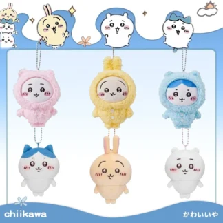 Figuras de Anime Chiikawa, llavero de peluche bonito de dibujos animados, figuras Hachiware Usachi, colgante de pies pequeños, muñeco de oso autolavante, regalo