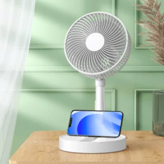 Ventilador plegable USB con 4 velocidades y temporizador, miniventilador con batería para dormitorio, interior o exterior, ventilador de mesa
