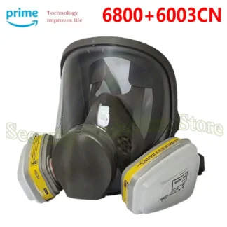 6003 Cartucho 6800 Respirador de cara completa Mascarilla en aerosol de pintura de gas para cartuchos de gas orgánico de vapor/ácido Cloro Hidrógeno Fluoruro