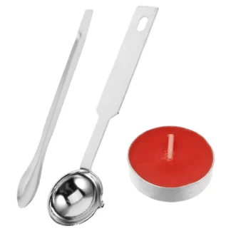 Espátula de reparación de lápiz labial, sellador de cera en polvo para sombra de ojos, Mini herramienta de depósito, Kit de prensado de aleación portátil, 1 Juego