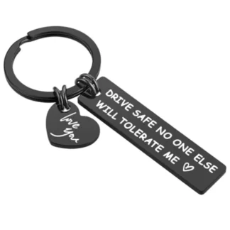 iJuqi Regalos del Día de San Valentín para él Conduce Llavero seguro Regalos para novio para marido de novia o esposa