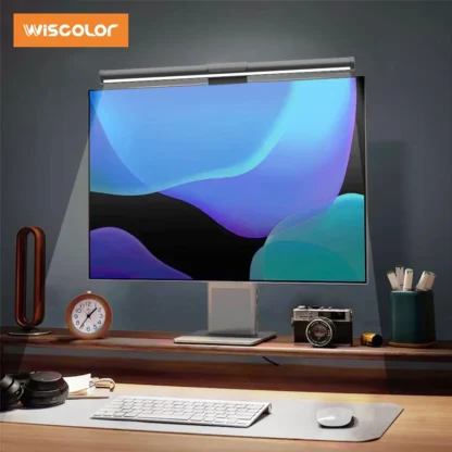 Wiscolor pantalla LED Monitor barra de luz colgante LCD ordenador portátil PC lectura barra de luz RGB atenuación escritorio lámpara USB estudio cuidado de los ojos