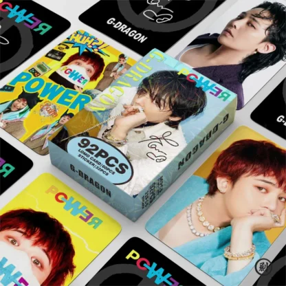 60 + 32 piezas/tarjeta fotográfica G-Dragon, postal adhesiva de estrella, tarjeta de colección de fans