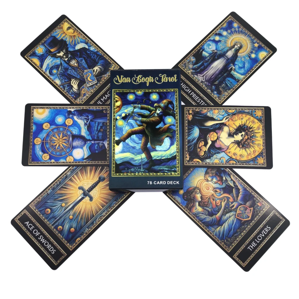 Nuevas cartas de Tarot Van Gogh, baraja de 78 cartas, versión en inglés, baraja de adivinación para adivinación, juego para fiesta familiar, regalo para mujeres