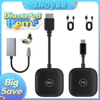 Extensor inalámbrico de 1080P y 50m, adaptador de pantalla de transmisor y receptor de vídeo para Macbook, portátil, PC a proyector de TV