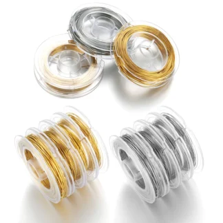 Cuerda de acero inoxidable de 10 metros, cables chapados en Pvd, hilo de Metal para pulsera DIY, collares, pendientes, fabricación de joyas