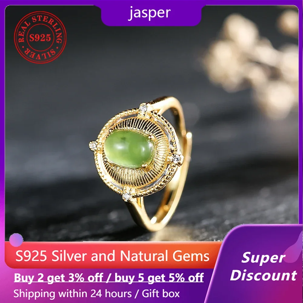 Anillo de mujer de oro de 18k chapado en plata esterlina S925 a la moda con incrustaciones de anillo de mujer natural y Tianyubi, regalo de joyería de boda