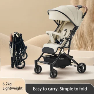 Nuevo Cochecito de bebé ligero, cochecito de bebé de viaje plegable portátil, cochecito de bebé de alta vista con respaldo ajustable