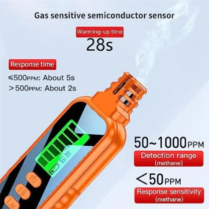 A37T-1 Uds Detector de Gas Natural portátil alarma sonido metano hexano con pantalla LCD 2 pilas AAA para el hogar A