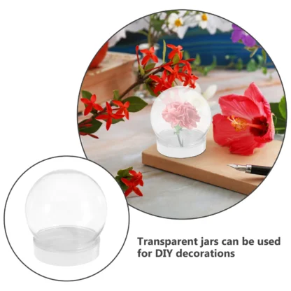 Tarro de dulces de 20 piezas, tarros de plástico transparente para dulces, contenedor de almacenamiento transparente, tapa para té, café, joyería, soporte para aperitivos, reutilizable, pequeño