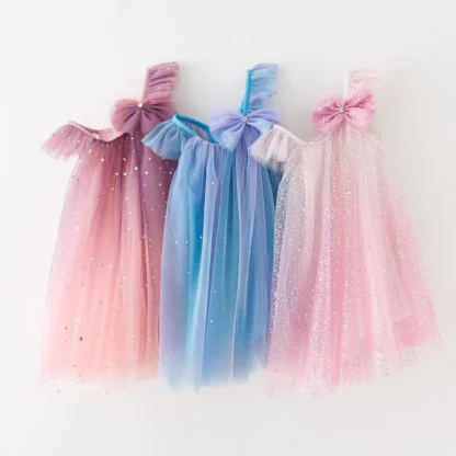 Vestido de hada sin mangas para niños y niñas, tutú de tul, bonito, dulce, Princesa, cumpleaños, baile, verano, 2-9 años