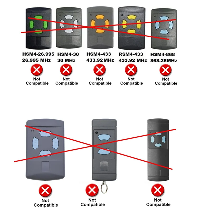 【¡Herramientas para el hogar!】 Abridor de puerta de garaje de 2 piezas de 868 Mhz para control remoto de garaje de repuesto Hormann HS4-868-BS, HS1-868-BS, HSS4-868-BS