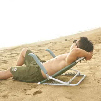 Outdoor beach folding chair Portable Ground outdoor adjustable chaise Longue Shelf Holder Armchair Space Saving relaxing chair