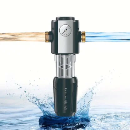 Prefiltro de gran flujo 6T para toda la casa, filtro de agua de sedimentos giratorio, purificador Central, prefiltro de retrolavado de lavado automático