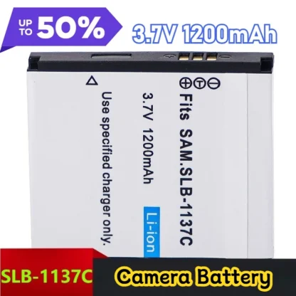 2 uds 3,7 V 1200mAh batería de cámara para Samsung 1137C SLB-1137C para batería Digital I7 azul