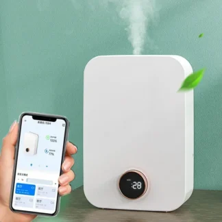 Difusor de aceites esenciales sin agua, sistema de difusión nebulizante de fragancia profesional, máquina de aire aromático con pantalla LED para el hogar