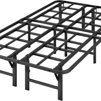Estructura de cama con plataforma metálica, cama doble, no requiere somier