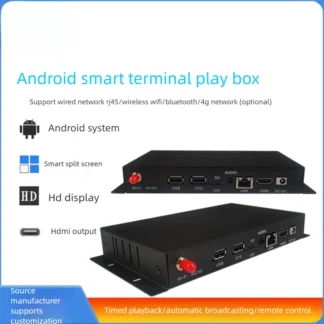 Caja de reproducción inteligente Android LCD con salida HDMI de cuatro núcleos Quanzhi A40s, que puede transformar instantáneamente los monitores de TV en inteligencia