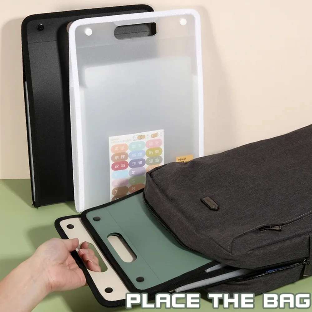 Maletines Carpeta Vertical A4 Material PP Carpetas de archivos portátiles de 13 bolsillos Bolsa de órgano Bolsa de almacenamiento de archivos A4 duradera Oficina