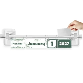 Calendario de aula con tapa magnética, tabla de calendario con tapa móvil para calendarios de aula, juego de tablón de anuncios con varilla para tablero y 5