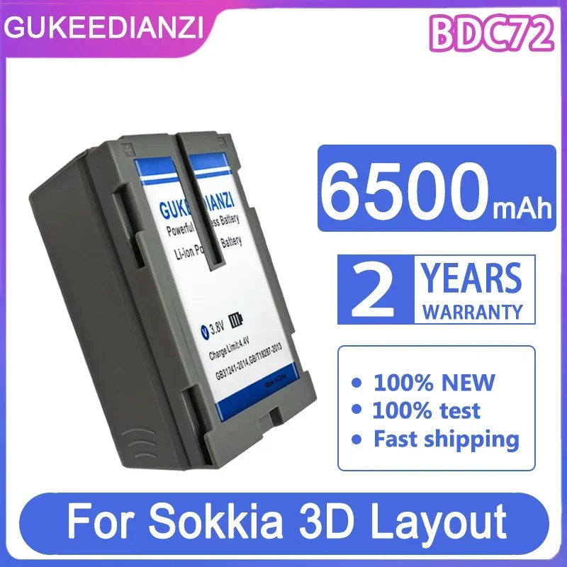 Batería de 6500mAh para TP-L6 láser de tubo 3D Sokkia para estación Total Topcon GM-52 RC-5 Layout Navigator LN-150-rendimiento mejorado