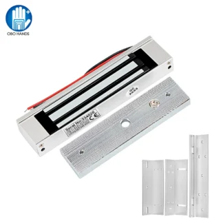 Cerradura de puerta eléctrica Cerradura magnética 180kg/350lbs DC12V fuente de alimentación Soporte de metal opcional Adecuado para kit de sistema de control de acceso