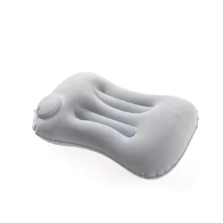 Almohada inflable para acampar al aire libre, viaje, almohada para dormir, coche, portátil, senderismo, almohada plegable, soporte para cuello y cintura