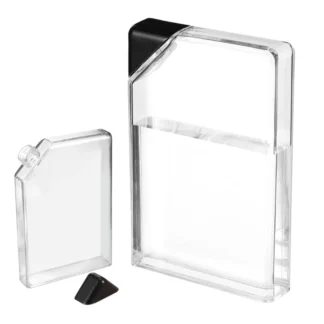 Botella agua plana portátil a prueba fugas con cubierta plástico AS Body, taza para acampar 450ml