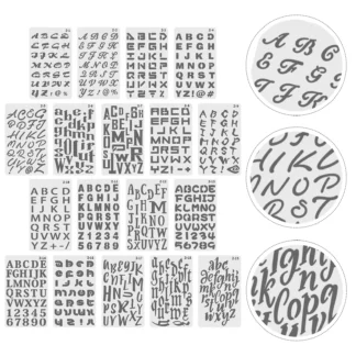 Plantillas de letras para pintura, 20 Uds., álbum de recortes, Graffiti, artesanía, alfabeto, plantillas para mascotas