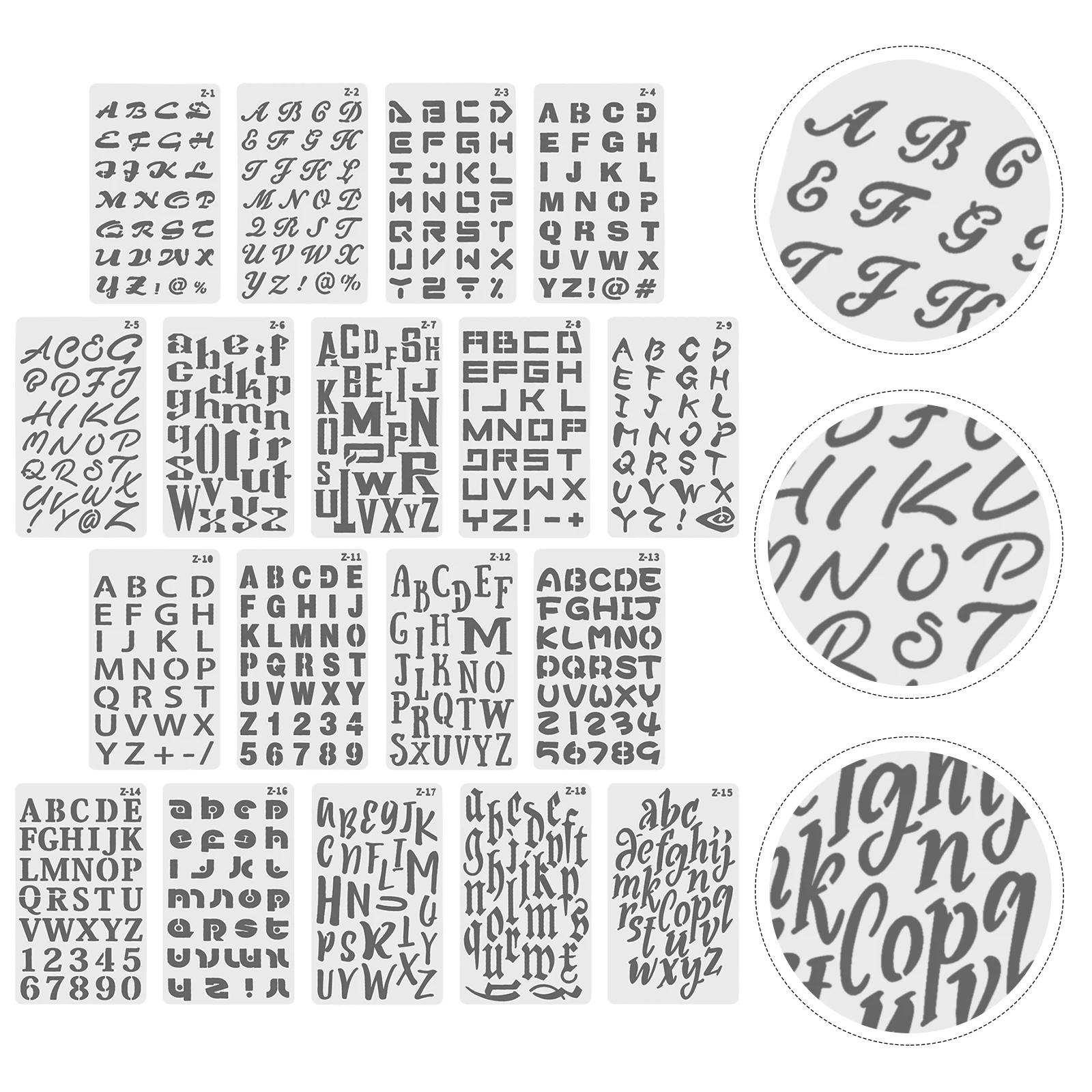 Plantillas de letras para pintura, 20 Uds., álbum de recortes, Graffiti, artesanía, alfabeto, plantillas para mascotas