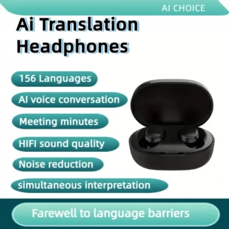 Auriculares inalámbricos con traducción de 156 idiomas, intrauditivos inteligentes, resistentes al agua, con traductor en tiempo Real, Bluetooth 5,4, para negocios