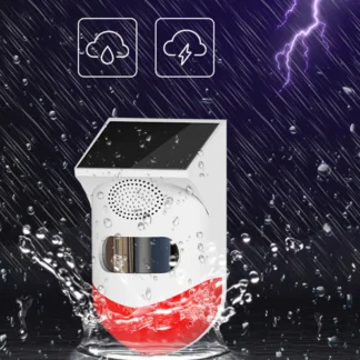 Alarma infrarroja para exteriores, suministro de seguridad para el hogar, Sensor con energía Solar, Material ABS, silicona multicristal, fuerte guardián