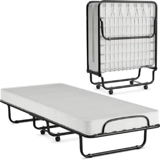 Cama plegable con colchón para adultos de espuma viscoelástica, cama plegable portátil para invitados