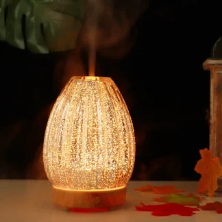Nueva máquina de aromaterapia de vidrio 3D LED colorido 100ml 5V difusor de aceites esenciales humidificador de aire patrón creativo para el hogar