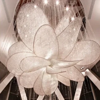 Nuevo candelabro de cristal tejido con cuentas de roe creativo