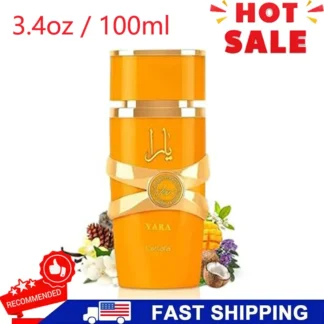 Lattafa Perfume Yara para mujer Eau De Parfum Spray 3,40 onzas Fragancia picante elegante Nota cálida El mejor regalo