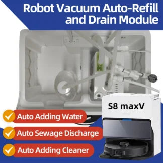 Roborock-Robot aspirador S8 MaxV, Kit de cambio de agua, recarga de agua automática y drenaje, kit de gancho de agua, módulo de accesorios