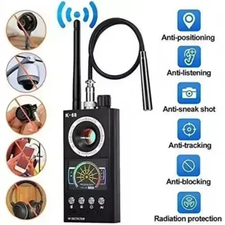 Detector de cámara antiespía profesional K68, escáner de insectos, protección de seguridad, cámara de señal RF, dispositivos ocultos, localizador de rastreador GPS para coche