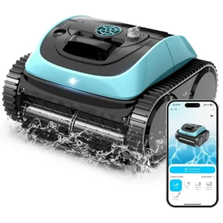 Aspiradora de piscina para piscinas enterradas, limpiador robótico inalámbrico para piscinas, limpieza de paredes y líneas de agua, planificación de ruta inteligente