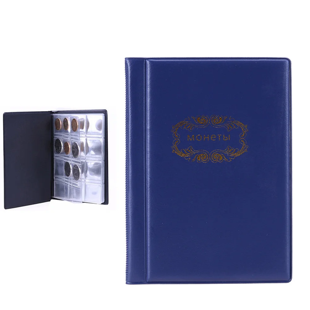Libro de colección de monedas con 120 bolsillos, organizadores de níquel y almacenamiento para