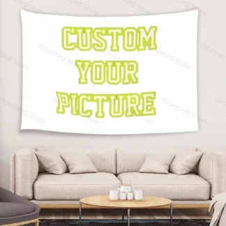 Impresión de tapiz personalizada para sus imágenes, decoración para colgar en la pared de la habitación, personalización de tapiz, productos textiles para el hogar