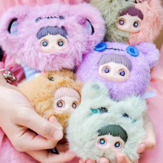 Maymei genuino Crazy Circus vinilo diseño de felpa muñecas caja ciega llaveros colgantes de moda juguete para niñas regalos de Festival