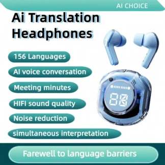 Auriculares TWS Bluetooth con traducción AI, cascos en tiempo Real, Bluetooth 5,4 156 idiomas para viajes, aprendizaje de negocios para iphone