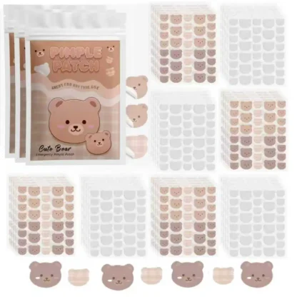 720 piezas de parches faciales para el acné de dibujos animados, corrector, parche para el acné y parche para espinillas, ultrafino y transpirable